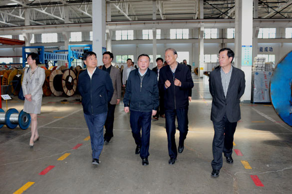 4月23日，常州市科教城黨工委書記徐光輝一行來上上電纜參觀